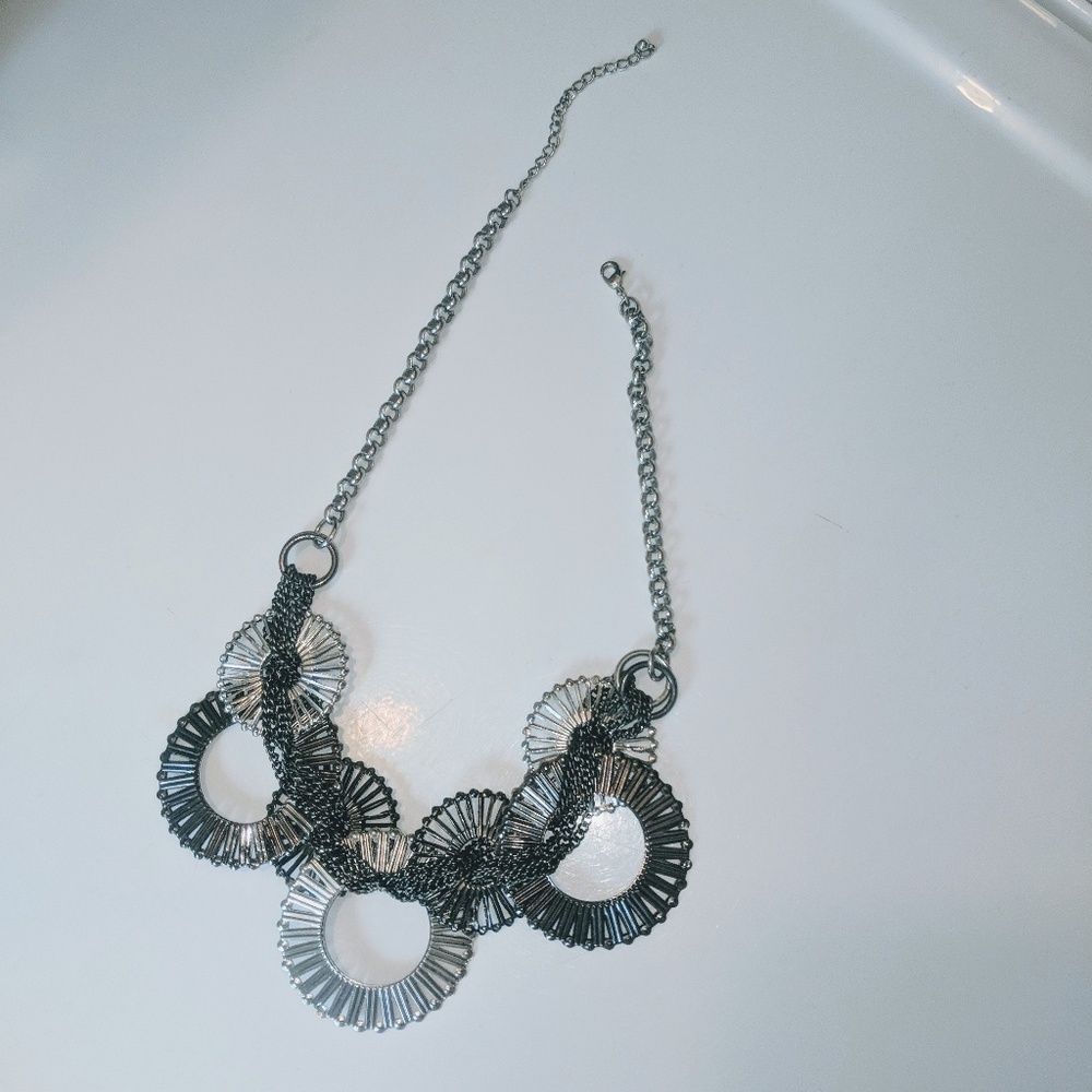 Silver Statement Necklace - image 4